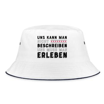 Freunde für immer - Bucket Hat - Weiß/Navy - Vorne