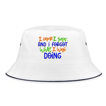 Humorous Statement Sayings - Bucket Hat - white/navy - Front