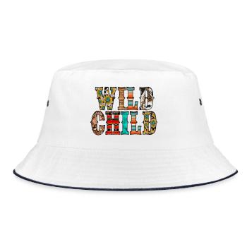 Wild Child - Bucket Hat - white/navy - Front
