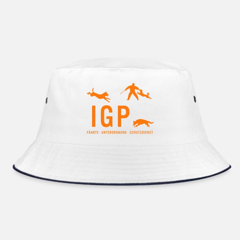 IGP Hundesport - ORANGE - Bucket Hat - Weiß/Navy