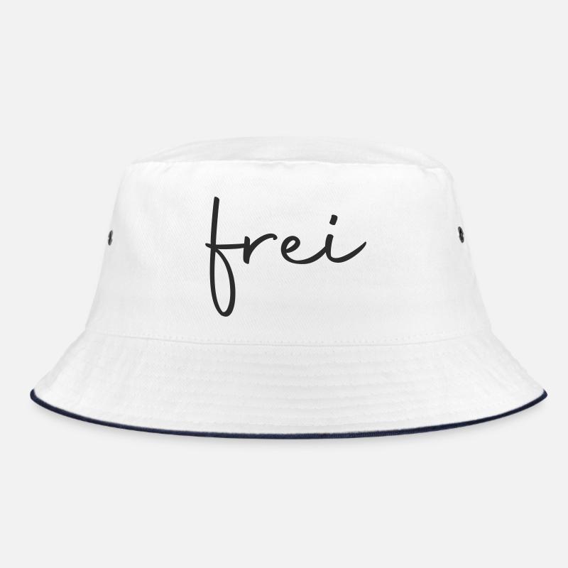 frei - frei sein - Bucket Hat - Weiß/Navy