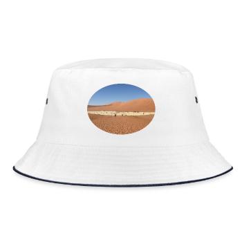 Wüsten Landschaft - Bucket Hat - Weiß/Navy - Vorne