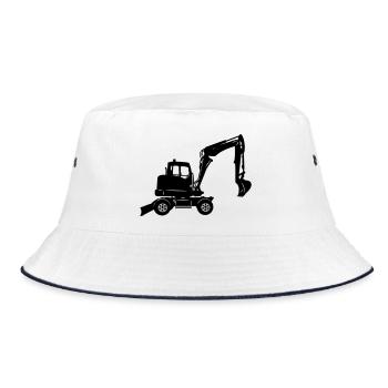 Excavator - Bucket Hat - white/navy - Front