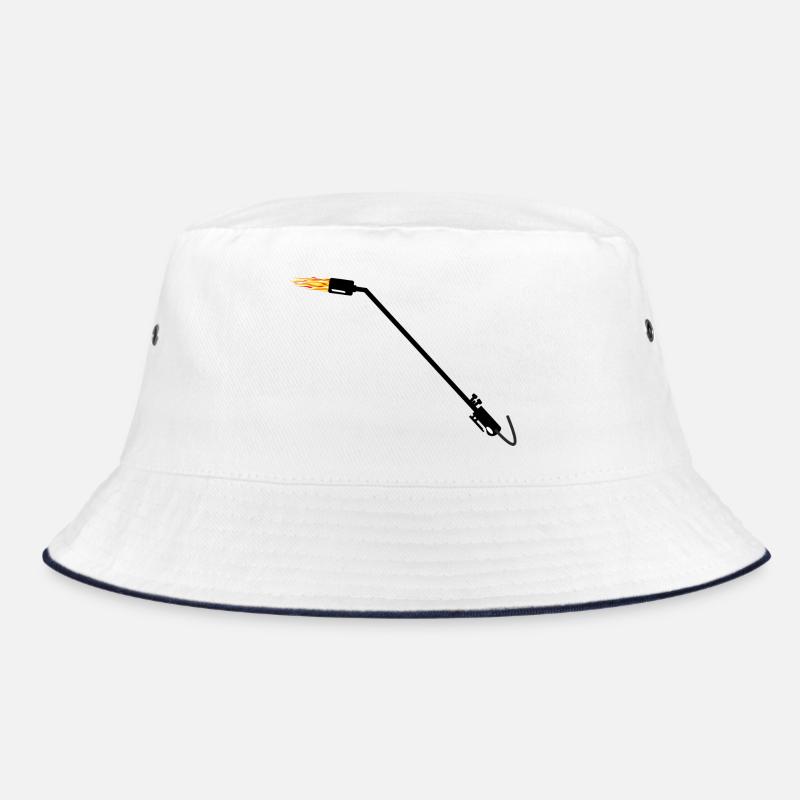 Dachdecker-Gasbrenner - Bucket Hat - Weiß/Navy