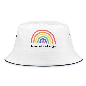 Paix Amour Arc-en-ciel Déclaration Paix mondiale - Bob - blanc/marine - Devant