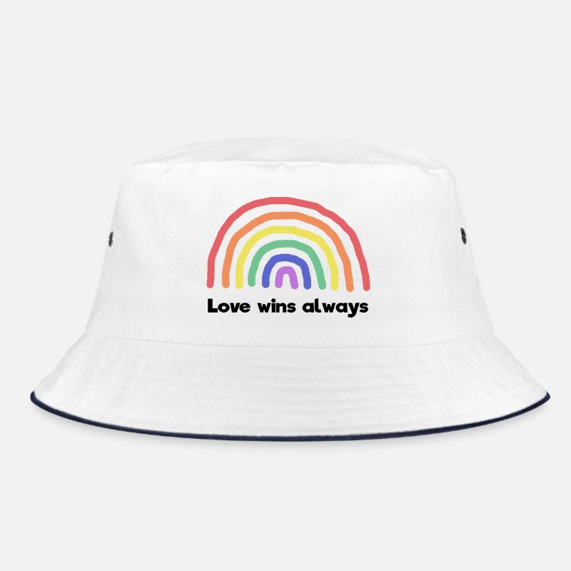 Frieden Liebe Regenbogen Statement Weltfrieden Bucket Hat