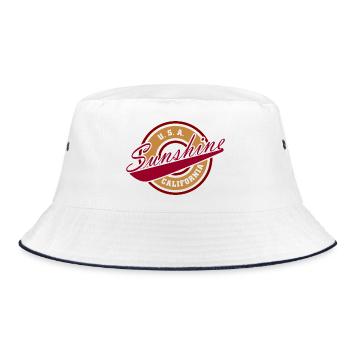 NERDY forever - Sunshine California - Bucket Hat - white/navy - Front