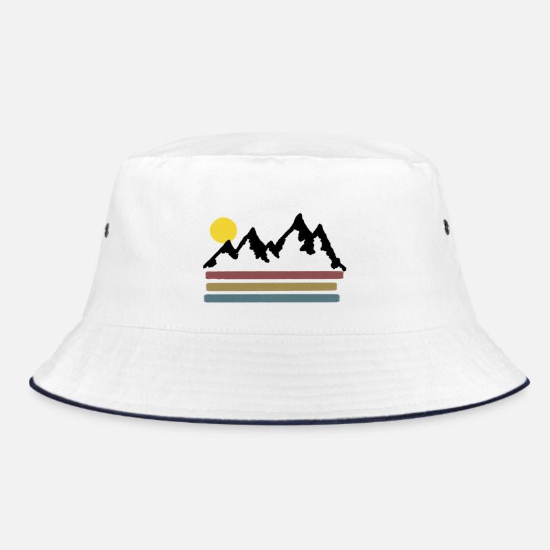 Erkunde und entdecke - Bucket Hat - Weiß/Navy