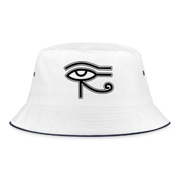 Eye Horus Egypt - Bucket Hat - white/navy - Front