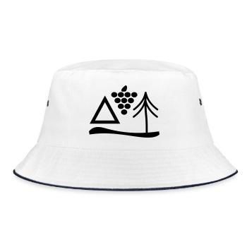 Auszeit - Bucket Hat - Weiß/Navy - Vorne