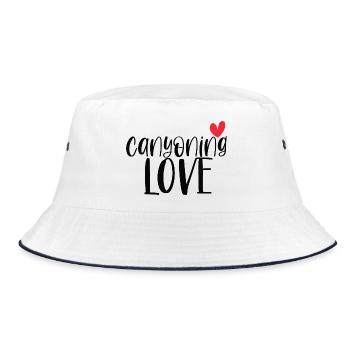 Climbing Canyoning Love Mountain Canyon Gift - Bucket Hat - white/navy - Front