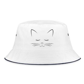 Miaou! Illustration de chat - Bob - blanc/marine - Devant