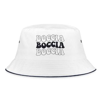 Boccia player Clothing with bocce balls Boccia - Bucket Hat - white/navy - Front
