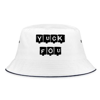 YUCK FOU - schwarz - Bucket Hat - Weiß/Navy - Vorne