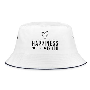 fully in love - Bucket Hat - white/navy - Front