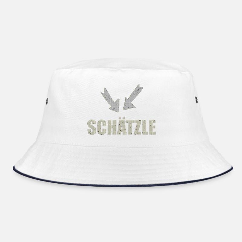 schätzle - Bucket Hat - Weiß/Navy