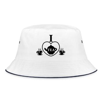 Teapot in the heart - Bucket Hat - white/navy - Front