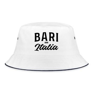 Design Bari Puglia avec lettrage Italia - Bob - blanc/marine - Devant