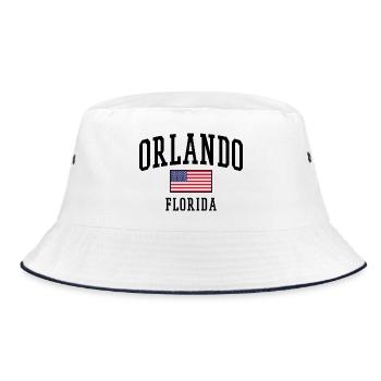 Orlando : Design en Floride avec drapeau américain - Bob - blanc/marine - Devant