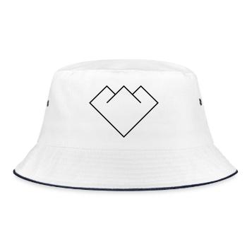 Berg - Bucket Hat - Weiß/Navy - Vorne