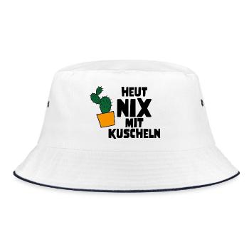 Kuscheln - Bucket Hat - Weiß/Navy - Vorne