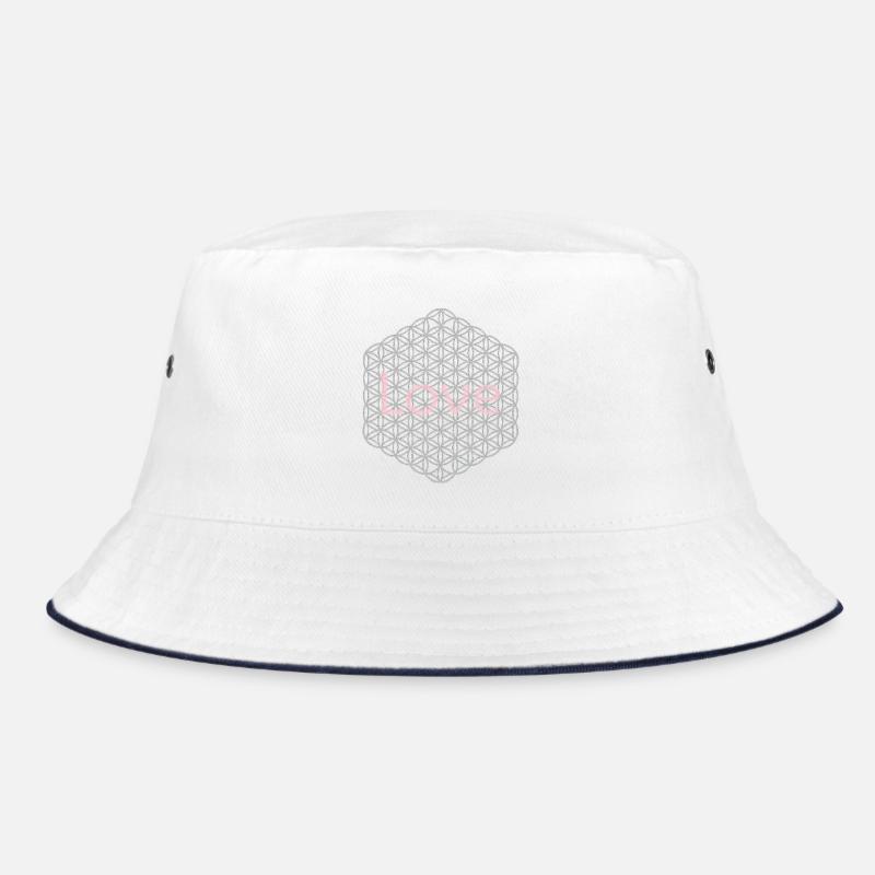 Blume des Lebens - 5. Dimension - silber - love Bucket Hat