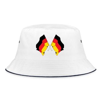 Deux drapeaux Allemagne - Bob - blanc/marine - Devant