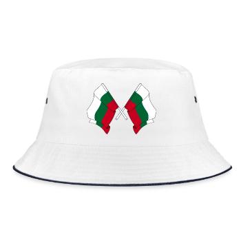 Deux drapeaux Bulgarie - Bob - blanc/marine - Devant