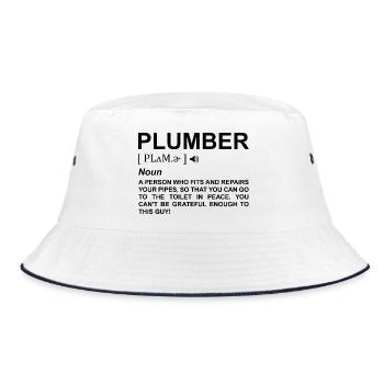 Signification du plombier - Bob - blanc/marine - Devant