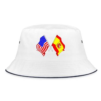 Drapeau des États-Unis et drapeau de l’Espagne européenne - Bob - blanc/marine - Devant