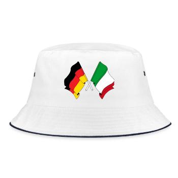 Drapeau de l’Allemagne et drapeau de l’Italie - Bob - blanc/marine - Devant