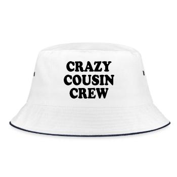 Crazy cousin crew - Bucket Hat - white/navy - Front
