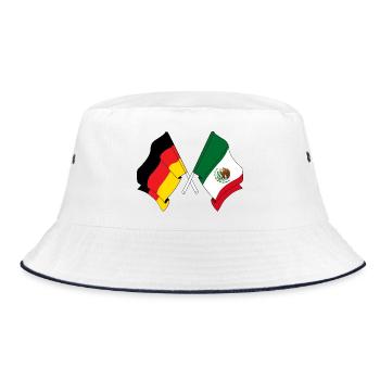 Drapeau de l’Allemagne et drapeau du Mexique croisés - Bob - blanc/marine - Devant