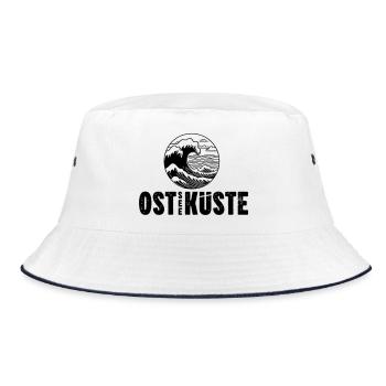 OstseeKueste Shirts 04 - Bucket Hat - Weiß/Navy - Vorne