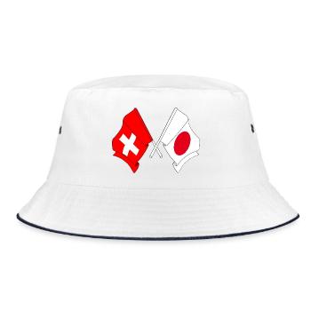 Drapeau de la Suisse et drapeau du Japon - Bob - blanc/marine - Devant