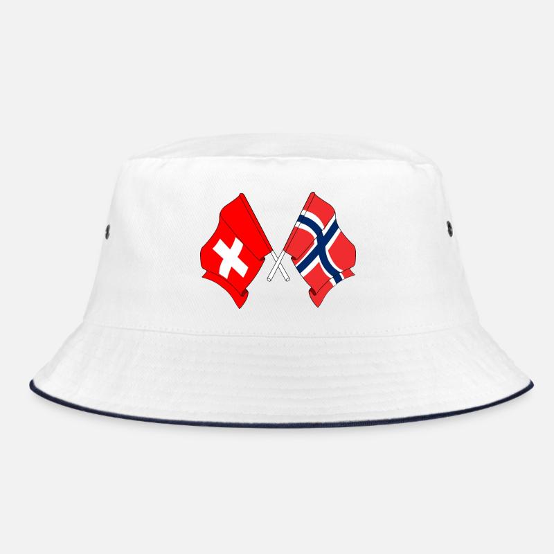 Drapeau de la Suisse et drapeau de la Norvège Bob