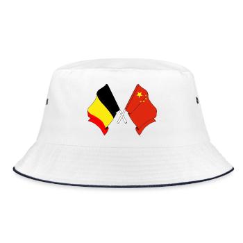 Drapeau Belgique Drapeau Chine - Bob - blanc/marine - Devant