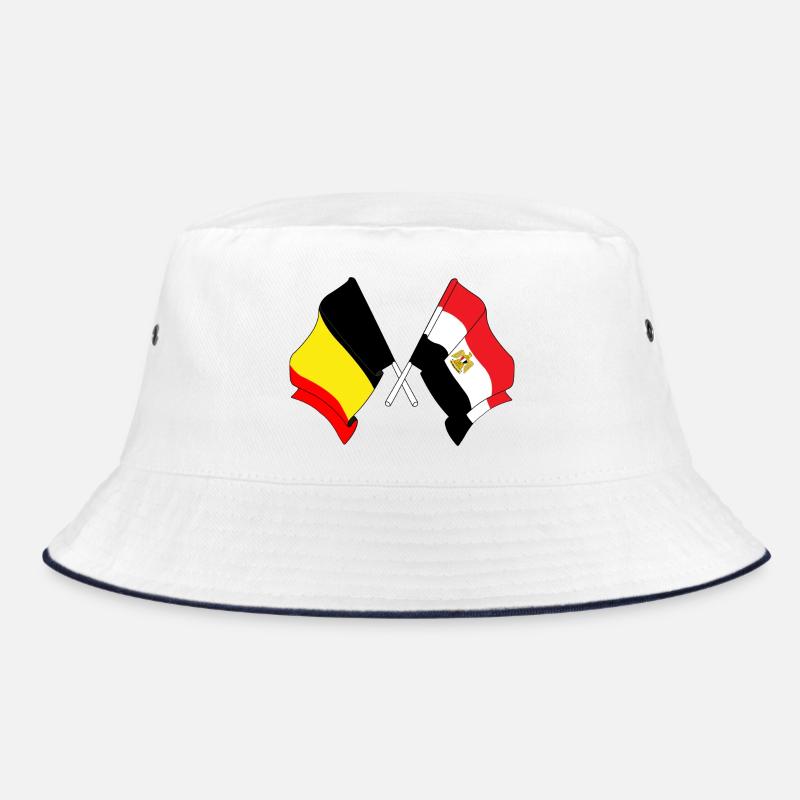 Flag Belgium, flag Egypt Bucket Hat