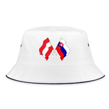 Drapeau Autriche, drapeau Slovaquie - Bob - blanc/marine - Devant