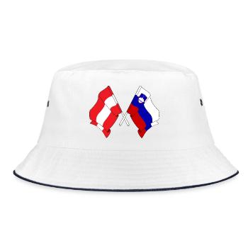 Drapeau de l’Autriche et drapeau de la Slovénie - Bob - blanc/marine - Devant