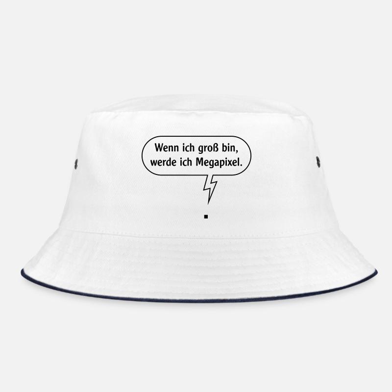Wenn Ich Groß Bin, Werde Ich Megapixel. B Outline Bucket Hat