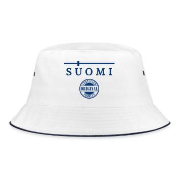 Flag of Finland, Finnish pride - Bucket Hat - white/navy - Front