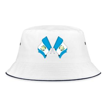 Two flags Guatemala - Bucket Hat - white/navy - Front