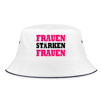frauen stärken frauen - Bucket Hat - Weiß/Navy - Vorne