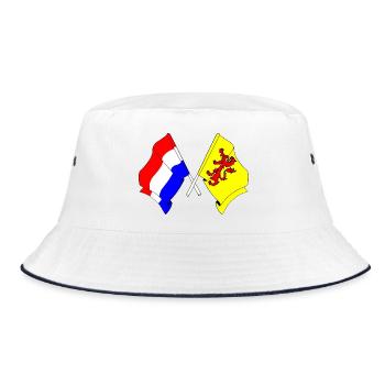 Drapeau des Pays-Bas, Hollande méridionale croisé - Bob - blanc/marine - Devant