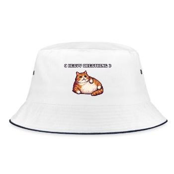 Chonky Pixel Cat Respiration lourde - Bob - blanc/marine - Devant