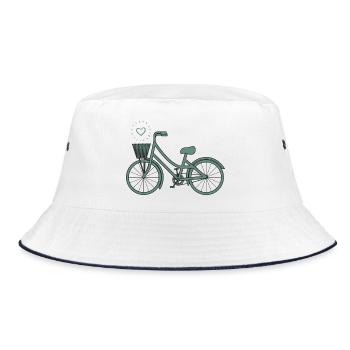 Retro Bike - Bucket Hat - white/navy - Front
