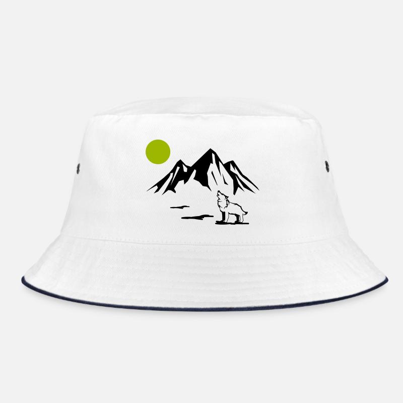 Wolf Full Moon Bucket Hat