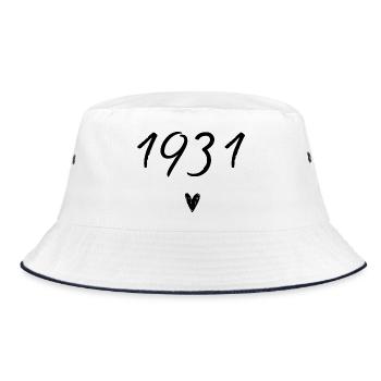 1931 Heart Anniversary - Bucket Hat - white/navy - Front