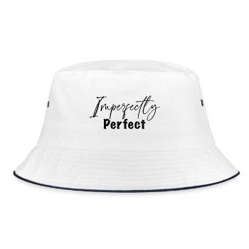 Imperfectly Perfect - Bucket Hat - white/navy - Front